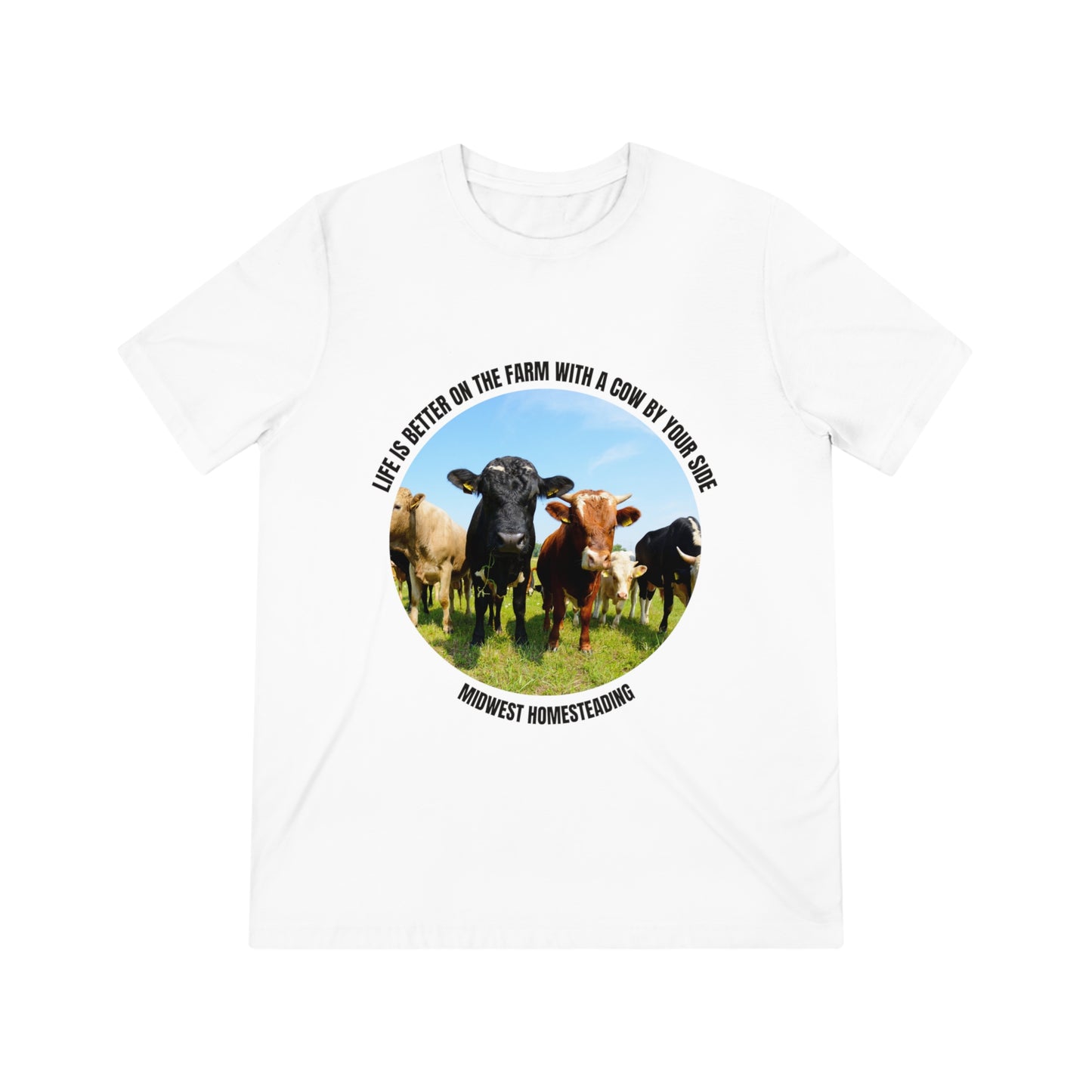 Life Is Better On The Farm With A Cow By Your Side - Unisex Triblend Tee