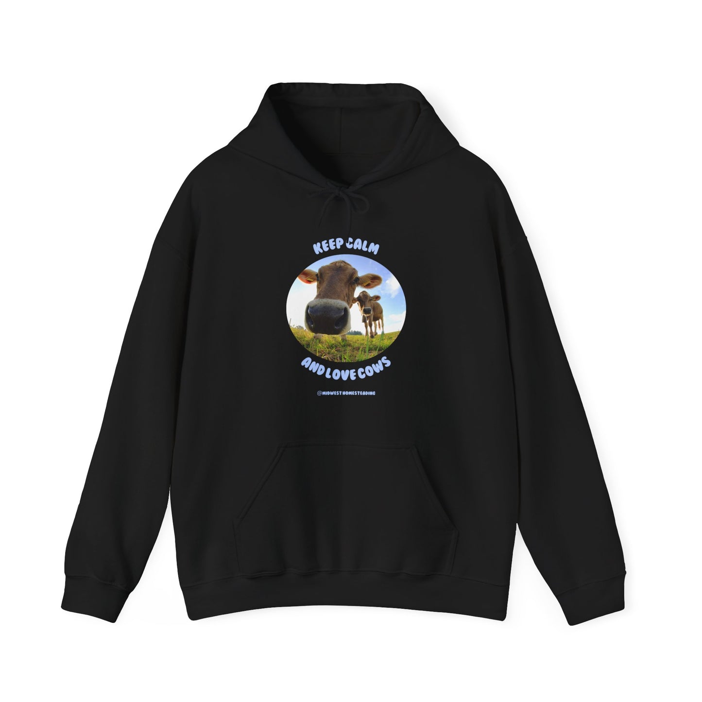 Keep Calm and Love Cows - Unisex Heavy Blend™ Hooded Sweatshirt