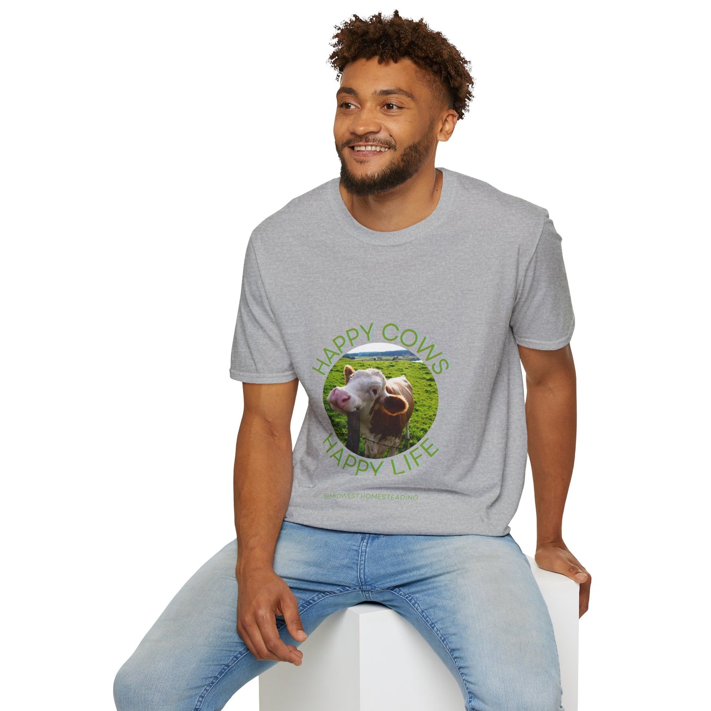 Happy Cows Happy Life - Unisex Softstyle T-Shirt