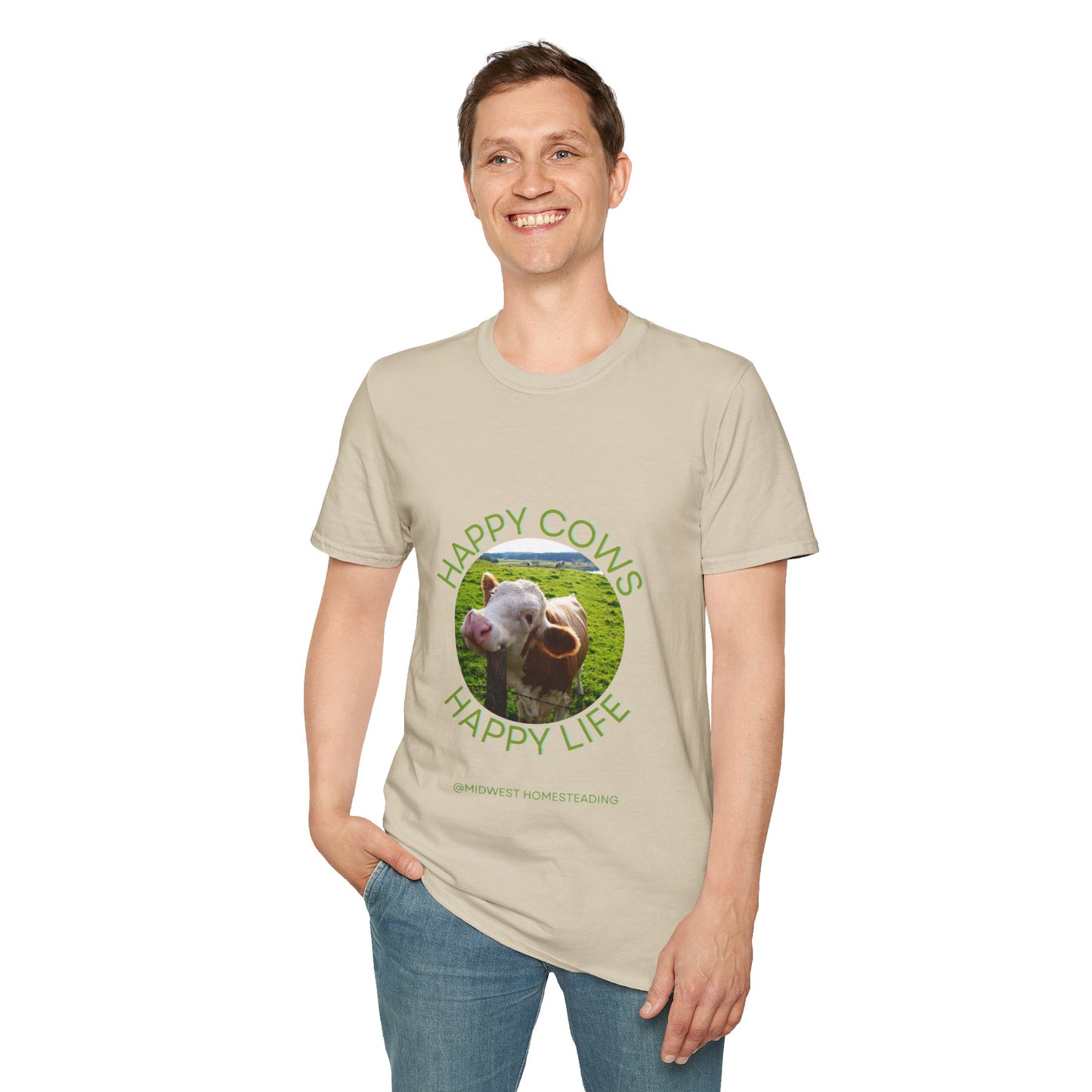 Happy Cows Happy Life - Unisex Softstyle T-Shirt