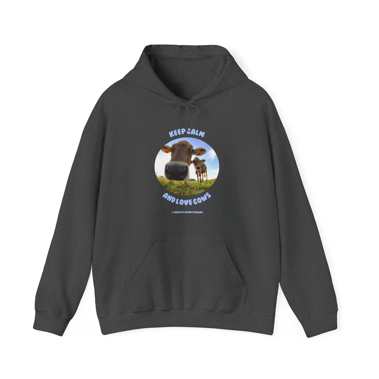 Keep Calm and Love Cows - Unisex Heavy Blend™ Hooded Sweatshirt