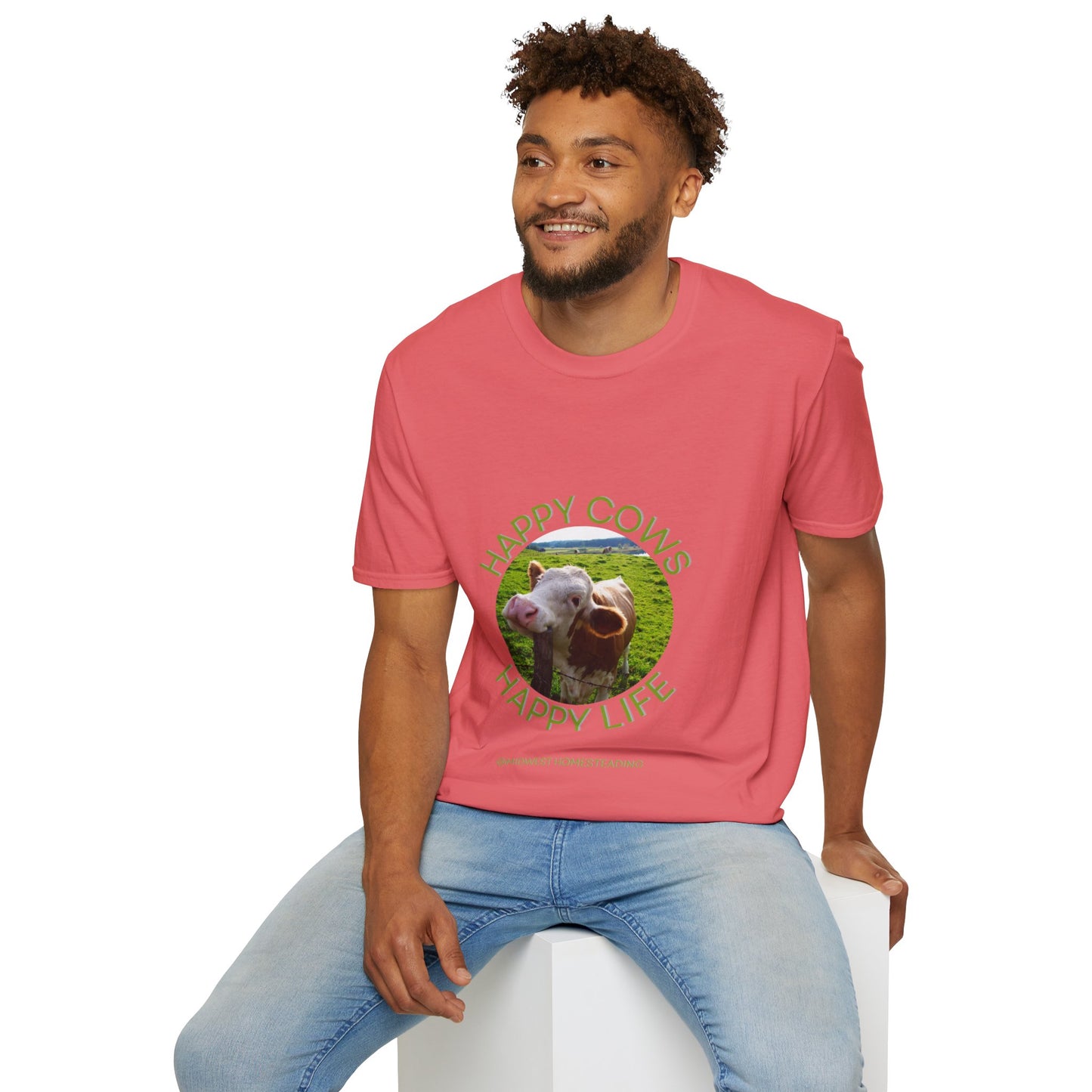 Happy Cows Happy Life - Unisex Softstyle T-Shirt