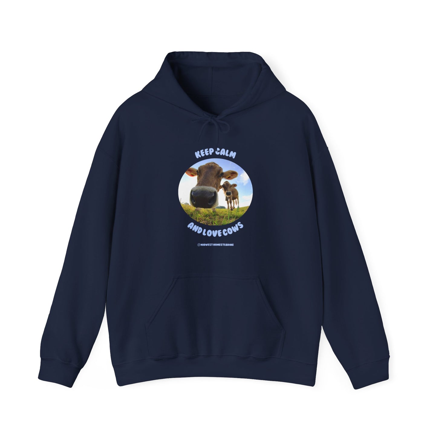 Keep Calm and Love Cows - Unisex Heavy Blend™ Hooded Sweatshirt