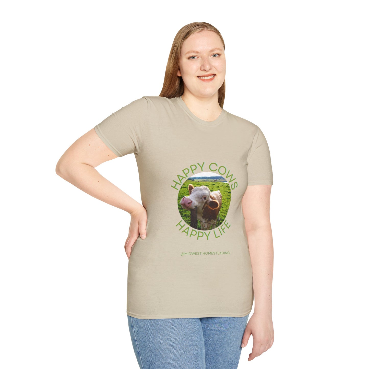 Happy Cows Happy Life - Unisex Softstyle T-Shirt