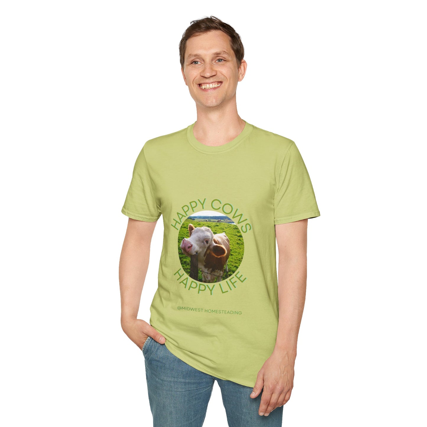 Happy Cows Happy Life - Unisex Softstyle T-Shirt