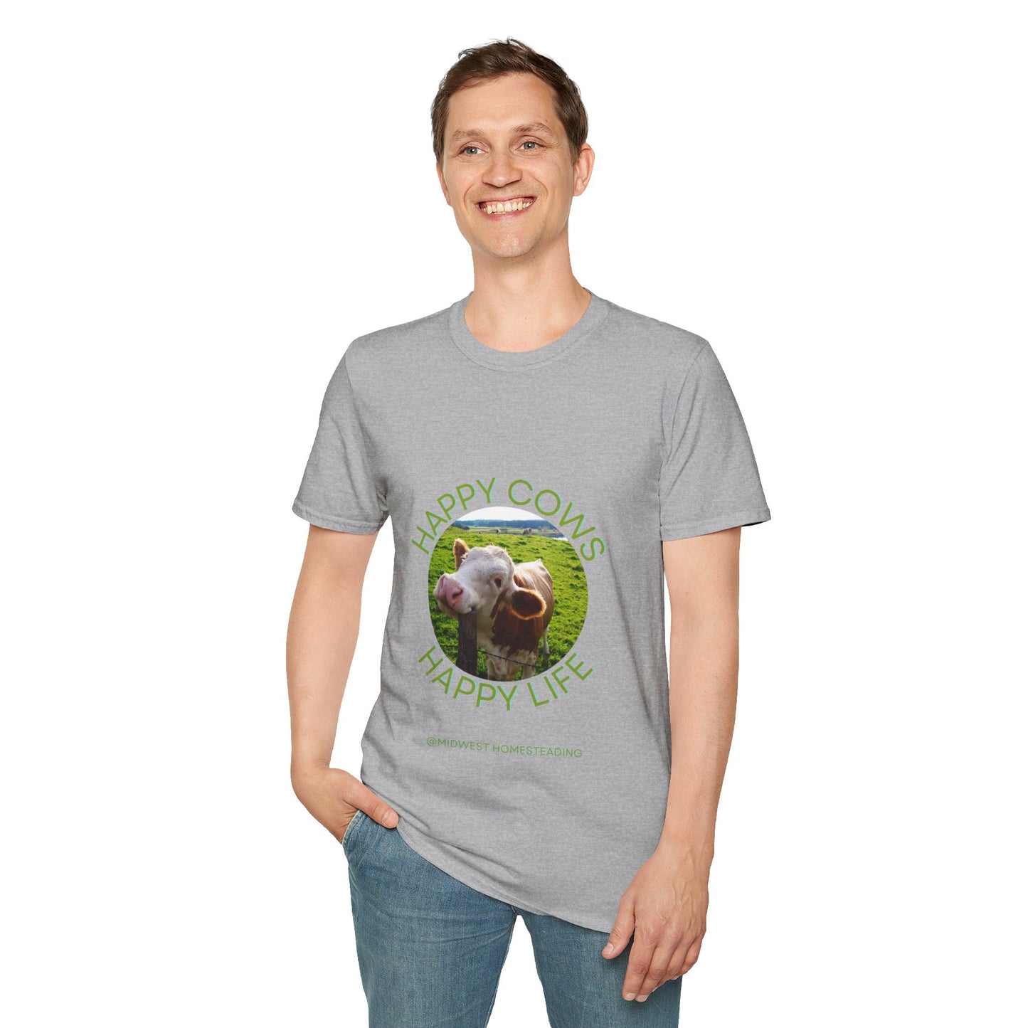 Happy Cows Happy Life - Unisex Softstyle T-Shirt