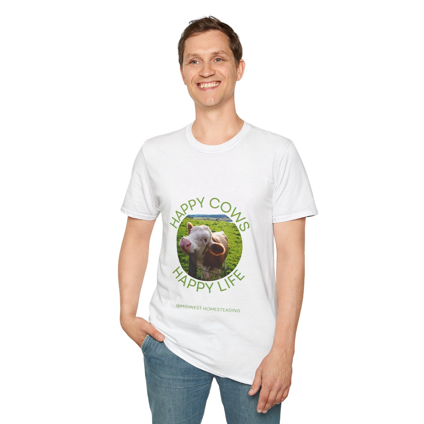 Happy Cows Happy Life - Unisex Softstyle T-Shirt