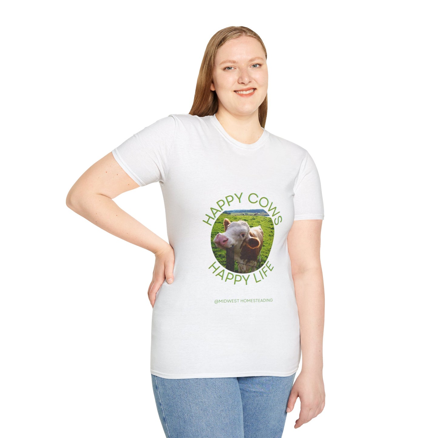 Happy Cows Happy Life - Unisex Softstyle T-Shirt