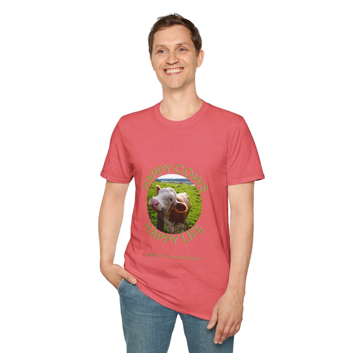 Happy Cows Happy Life - Unisex Softstyle T-Shirt