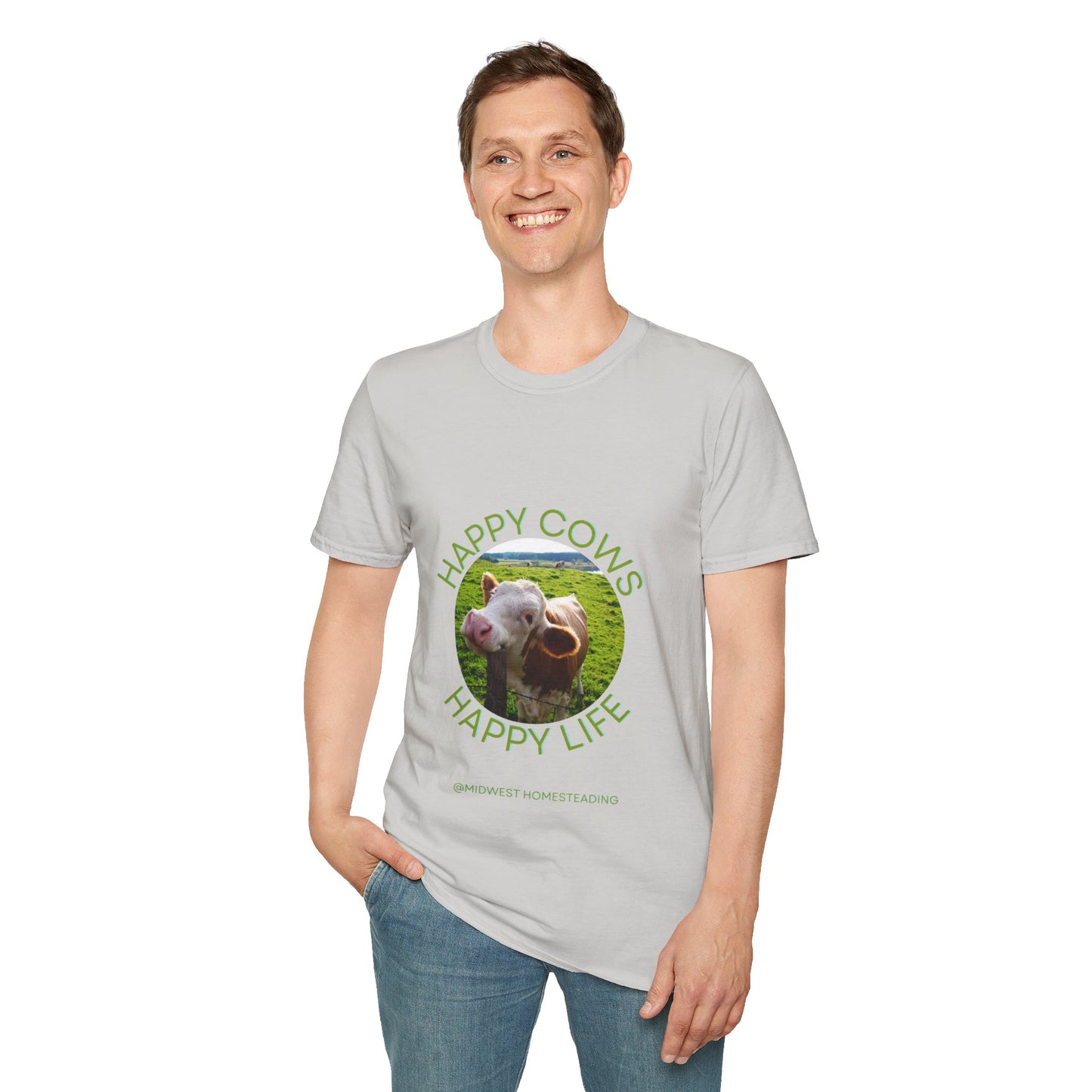 Happy Cows Happy Life - Unisex Softstyle T-Shirt