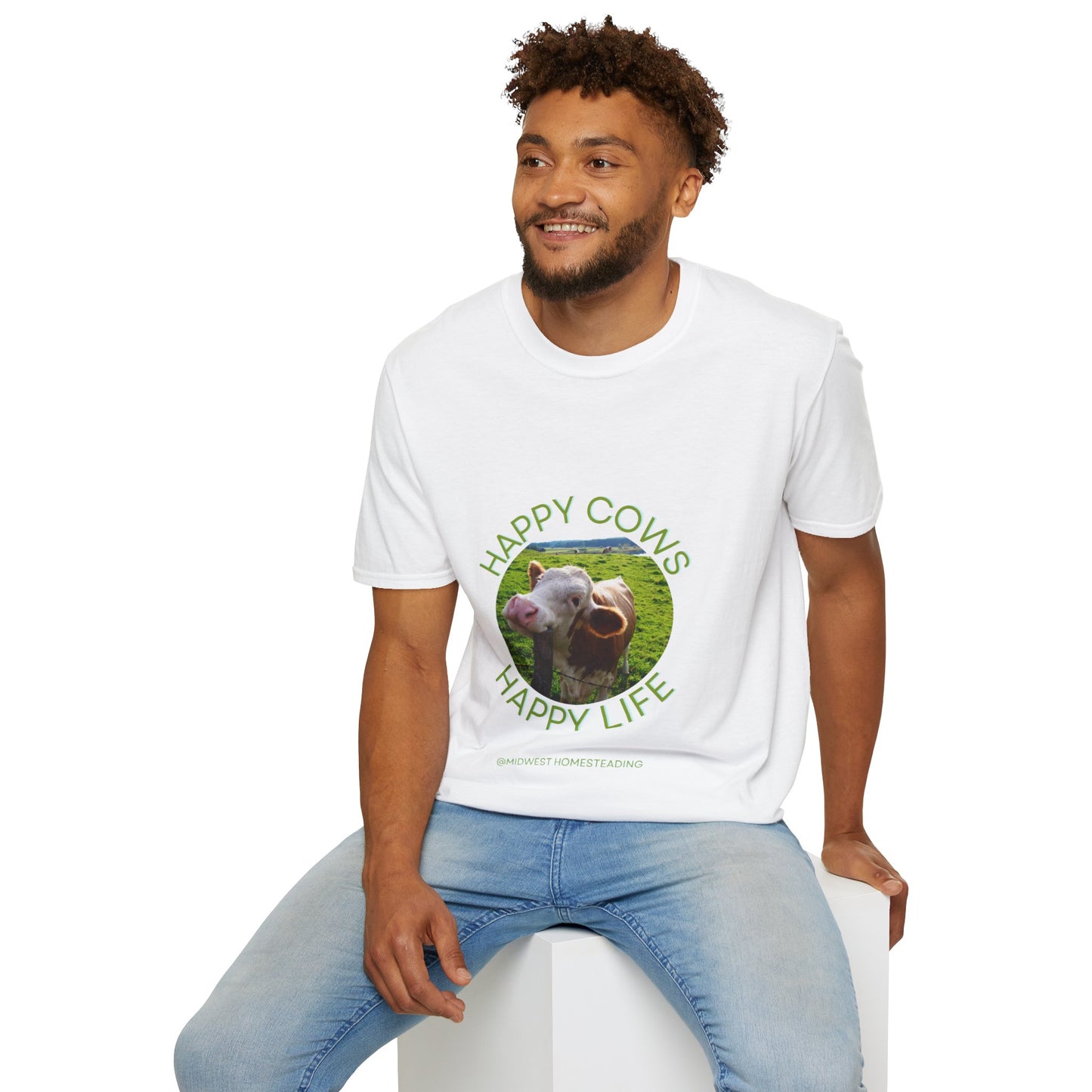 Happy Cows Happy Life - Unisex Softstyle T-Shirt