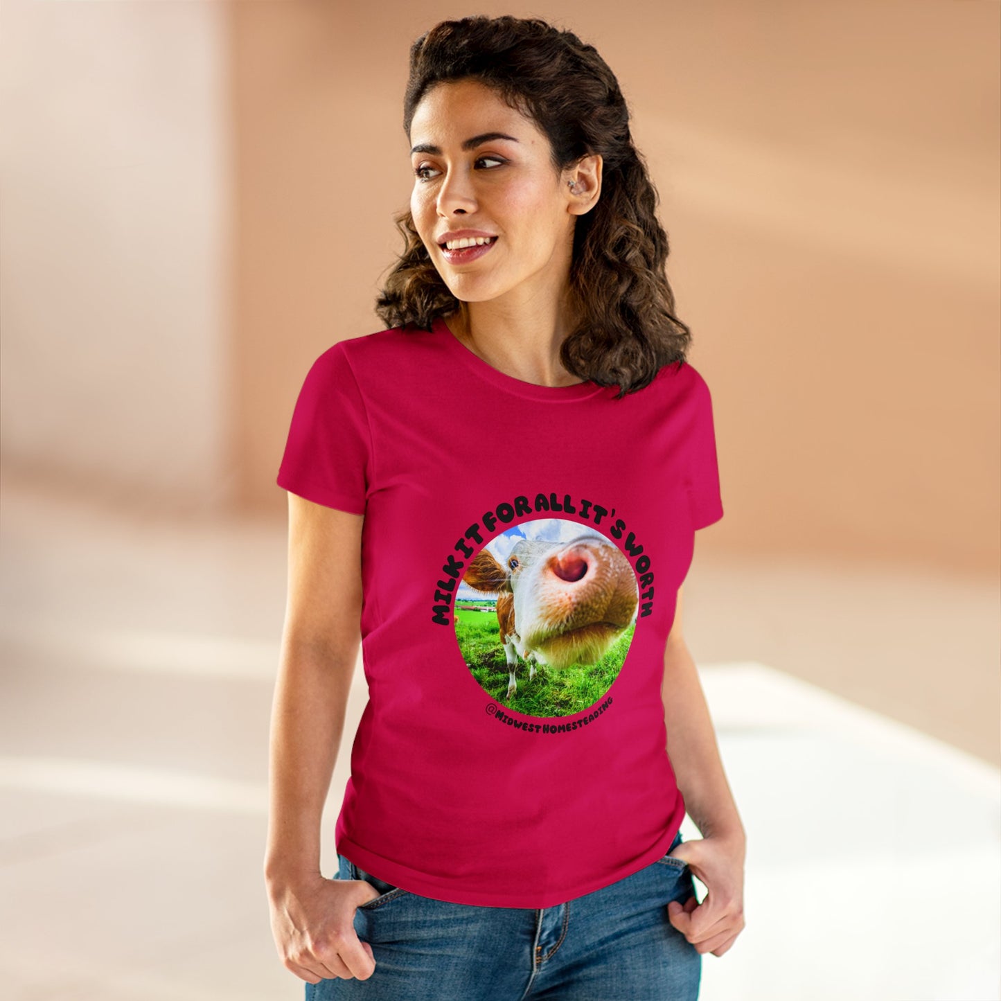 Milk It For All It's Worth - Women's Midweight Cotton Tee