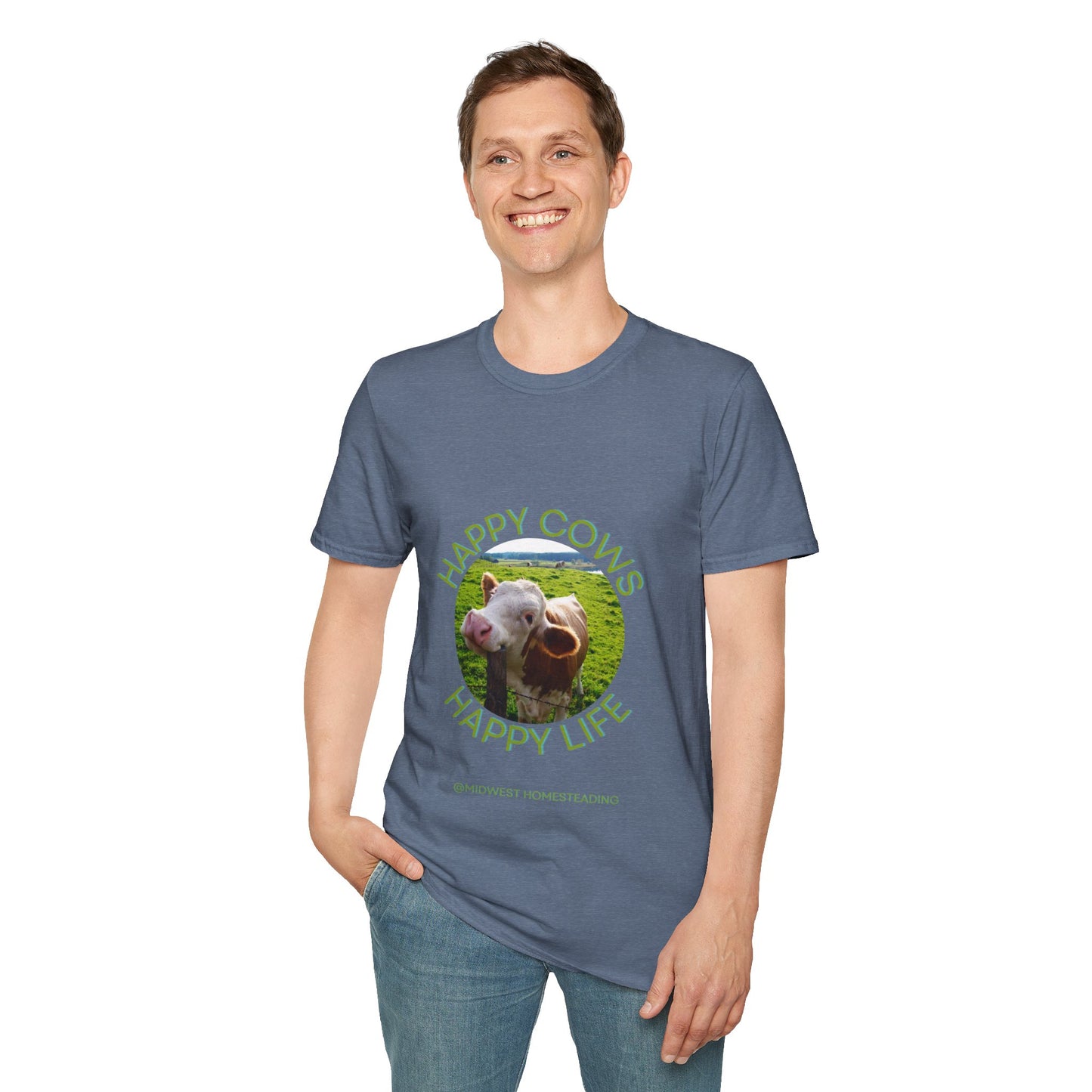 Happy Cows Happy Life - Unisex Softstyle T-Shirt